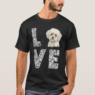 T-shirt Maltipoo Leopard Love Dog Maltese Chien Propriétai