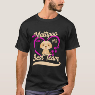 T-shirt Maltipoo Meilleure équipe Animal Maltese Chien pro