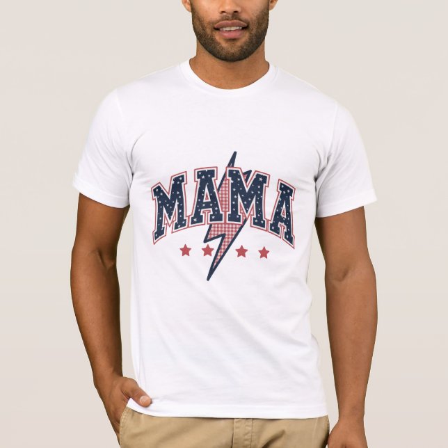 T-shirt mama 4 juillet Amérique USA (Devant)