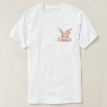 Mama Aquarelle Pocket Pink Bunny Pâques