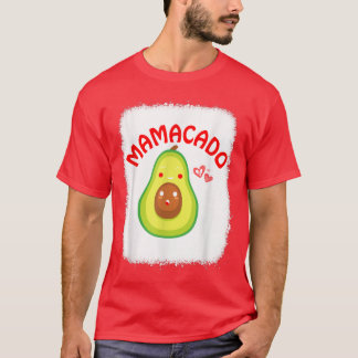 T-shirt Mama Avocado Maman Bleached Funny Avocado Mamacado