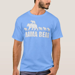 T-shirt Mama Bear 5 Cubs  Mama Bear  Mom 5 Kid 