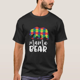 T-shirt Mama Bear Autisme Sensibilisation à l'autisme