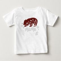 T-shirt Mama Bear blanc pour bébé