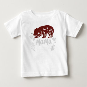 T-shirt Mama Bear blanc pour bébé