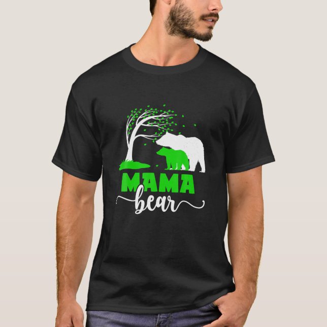 T-shirt Mama Bear Cérébral Palsy Maman D'Une Cérébrale Pal (Devant)