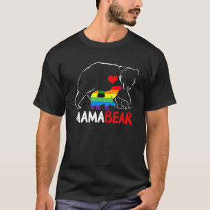T-shirt Mama Bear Fier Maman Arc-en-ciel Drapeau LGBT Prid