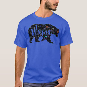 T-shirt Mama Bear Floral Patal Amusant Maman Mère Cadeau P