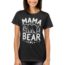 T-shirt Mama Bear - Gras et mignonne Bear