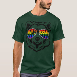 T-shirt Mama Bear LGBT Gay pride Rainbow Flag LGBTQ Mom Te