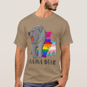 T-shirt Mama Bear Lgbt Gayrans Fierté Soutien Parade Lgbtq