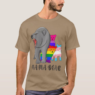 T-shirt Mama Bear Lgbt Gayrans Fierté Soutien Parade Lgbtq
