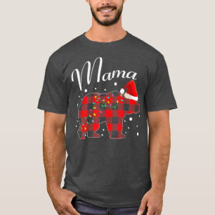 T-shirt Mama Bear Matching Pajama Family Buffalo Mom Chris