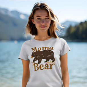 T-shirt Mama Bear - Retro Style Fête des Mères