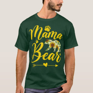 T-shirt Mama Bear Sunflower - Mom Mommy Grandma Sunflower