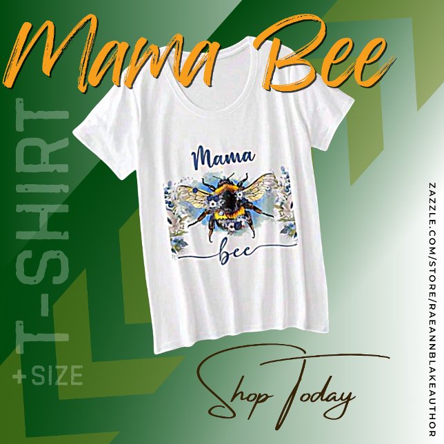 T-shirt "Mama Bee" féminin de taille plus (Créateur téléchargé)