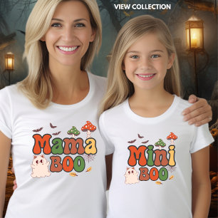 T-shirt Mama Boo Halloween Maman et moi qui correspondent