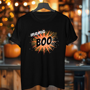 T-shirt Mama Boo   Halloween orange