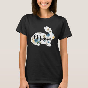 T-shirt Mama Bunny Floral Fleur mignonne Bunny Maman Maman