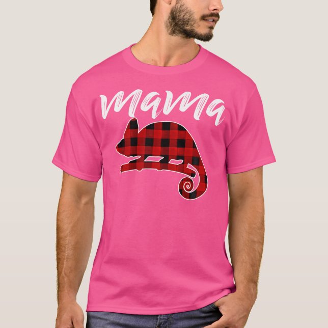 T-shirt Mama Chameleon Mama Chameleon Plaid (Devant)