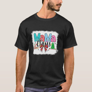 T-shirt Mama Claus Bleached Coquette Noël Père Noël Bow