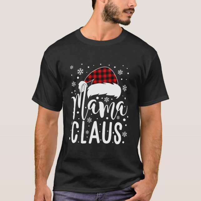 T-shirt Mama Claus With Santa Mom Mama Mommy (Devant)