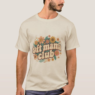 T-shirt Mama Club Rétro Floral Fête des Mères