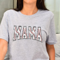 T-shirt Mama de baseball