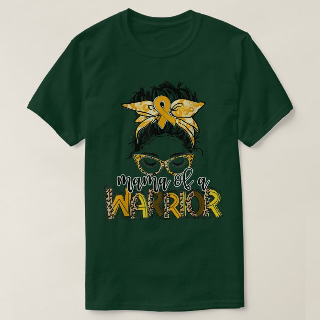 T-shirt Mama De Sensibilisation Au Cancer De L'Enfance D'U (Design devant)