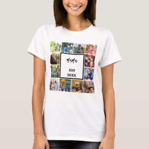 T-shirt Mama Établie Dans Photo de la Fête des mères mod