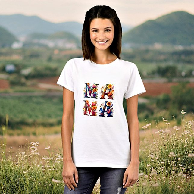 T-shirt MAMA Floral (Créateur téléchargé)