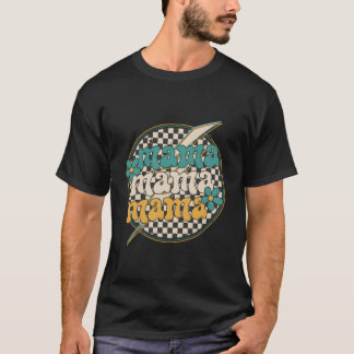 T-shirt Mama Floral à Carreaux Bonne Fête Des Mères