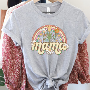 T-shirt Mama Floral Arc-Vintage Style Ressort coloré