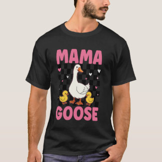 T-shirt Mama Goose Fête des Mères Maman Floral Ferme Canar