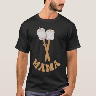 T-shirt Mama guimauve campeur heureux 1er anniversaire cam