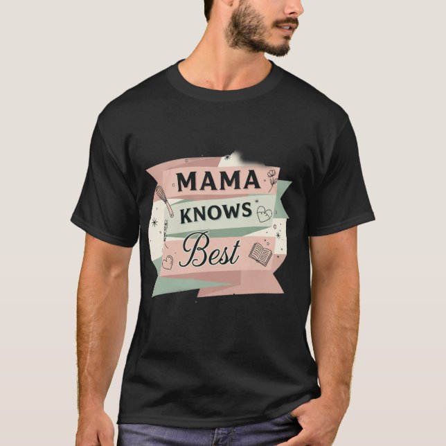 T-shirt Mama Knows Best Retro Kitchen & Wisdom (Devant)