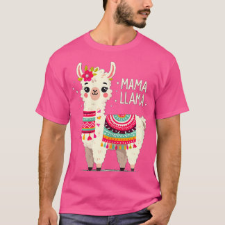 T-shirt Mama Llama Fête des Mères Anniversaire Maman Alpag