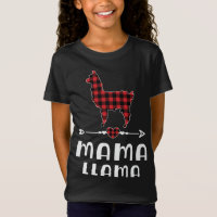 Mama Llama Pyjama de Noël Buffle Rouge Plaid Fami