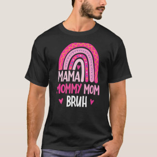 T-shirt Mama maman maman Brush Arc-en-ciel fête des mères 