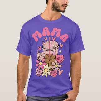 T-shirt Mama Mini Super Valentines Jour Maman Fille Fils M