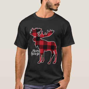 T-shirt Mama Moose Red Plaid Buffalo jumelage famille Paja
