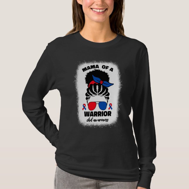 T-shirt Mama of a Warrior CHD Congenital Heart Defect Awar (Devant)