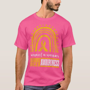 T-shirt Mama Of A Warrior Chilhood Cancer Awareness Rainb