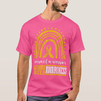 T-shirt Mama Of A Warrior Chilhood Cancer Awareness Rainb