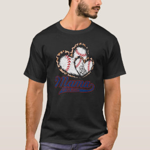 T-shirt Mama of Rookie of Year 1st Birthday Baseball