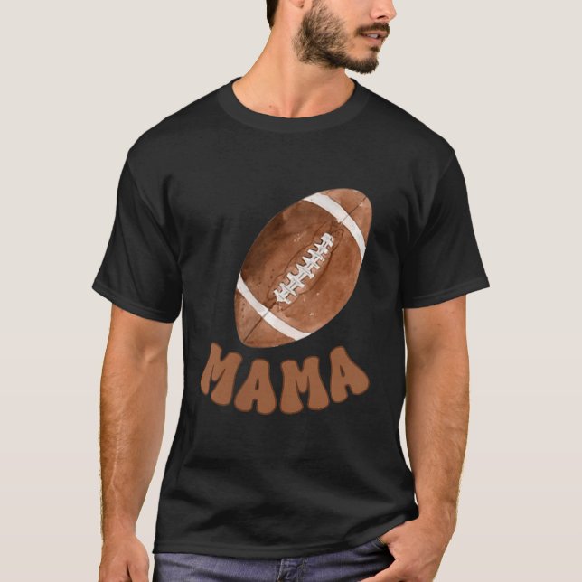 T-shirt Mama Of The 1 Year Old Football First Birthday Boy (Devant)
