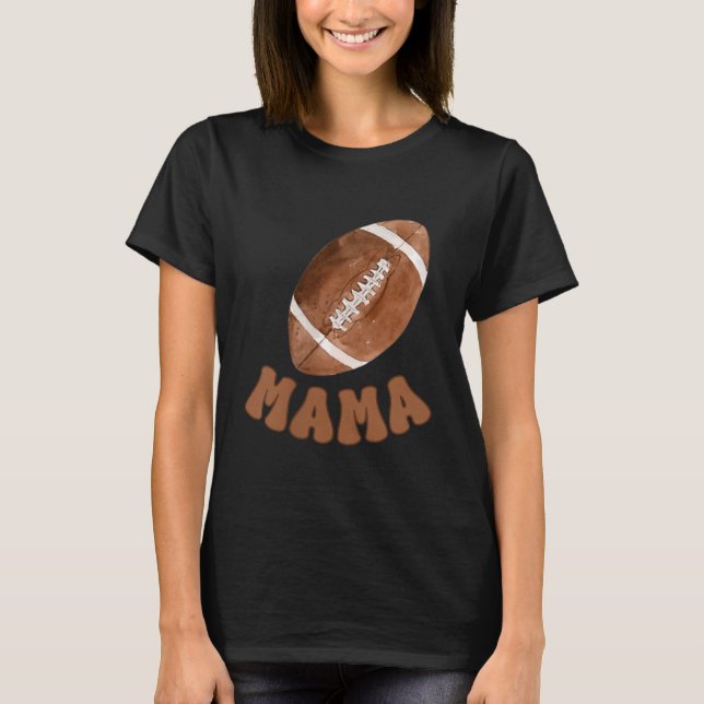 T-shirt Mama Of The 1 Year Old Football First Birthday Boy (Devant)