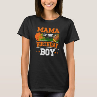 T-shirt Mama Of The Birthday Boy Football Football Thème B