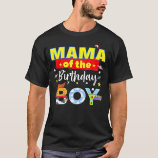 T-shirt Mama Of The Birthday Boy Toy Familly Matching Stor