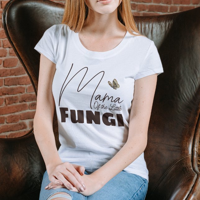 T-shirt Mama of the Little Fungi Mushroom Baby shower Fall (mommy to be mushroom theme little fungi)